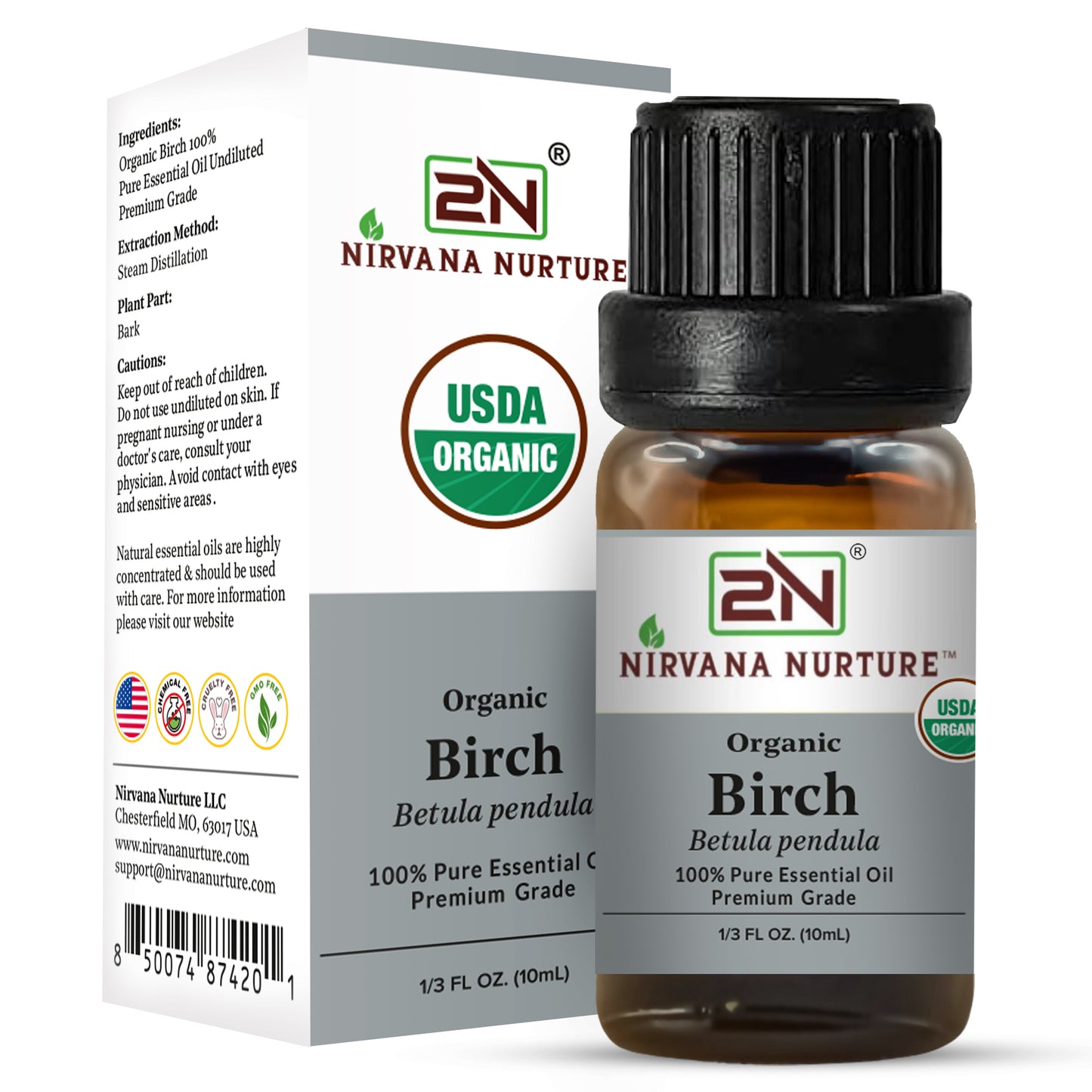 Organic Birch Essential Oil – 100% Pure, Undiluted | Nirvana Nurture