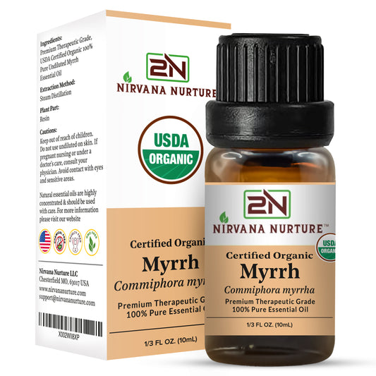 Myrrh Essential Oil USDA Certified Organic, 100% Pure Natural Premium Grade, Undiluted