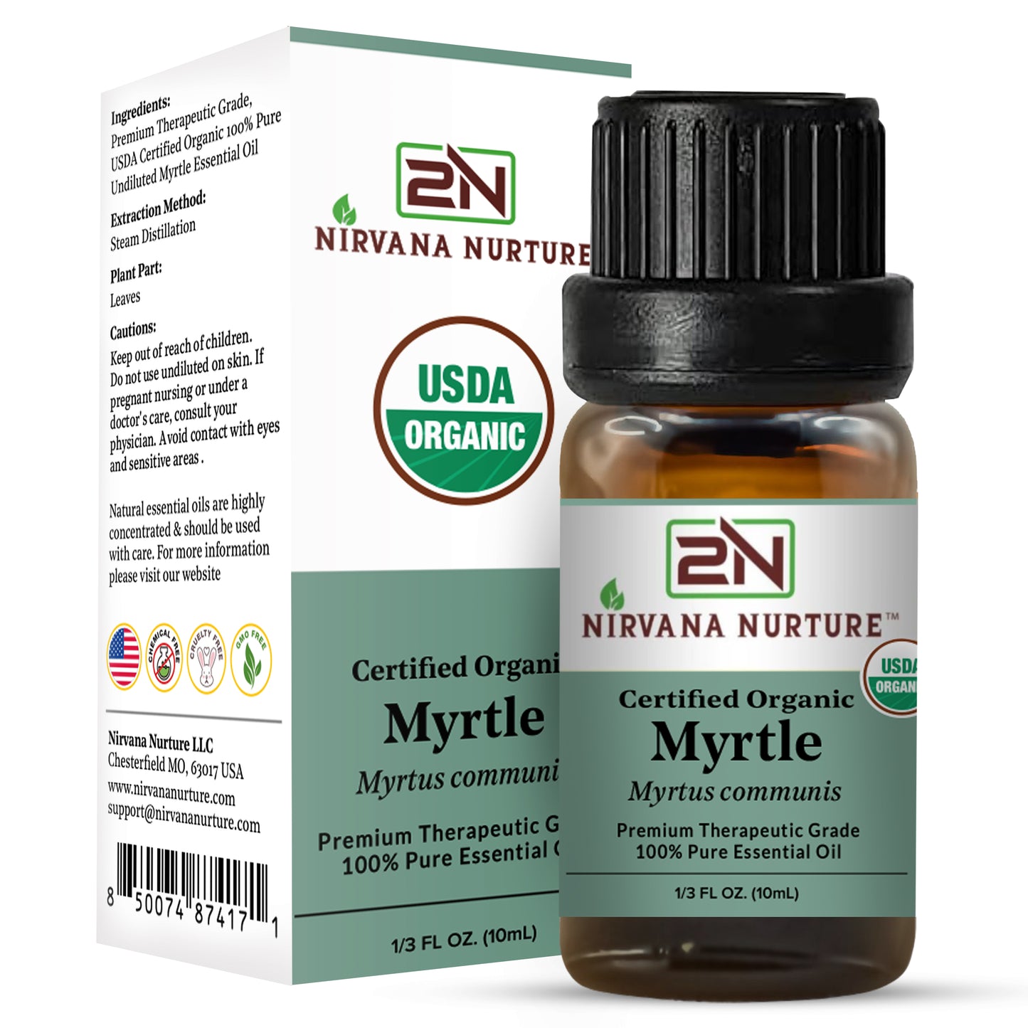 Myrtle Essential Oil USDA Certified Organic, 100% Pure Natural Premium Grade, Undiluted