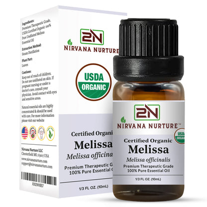 Melissa Essential Oil USDA Certified Organic, 100% Pure Natural Premium Grade, Undiluted
