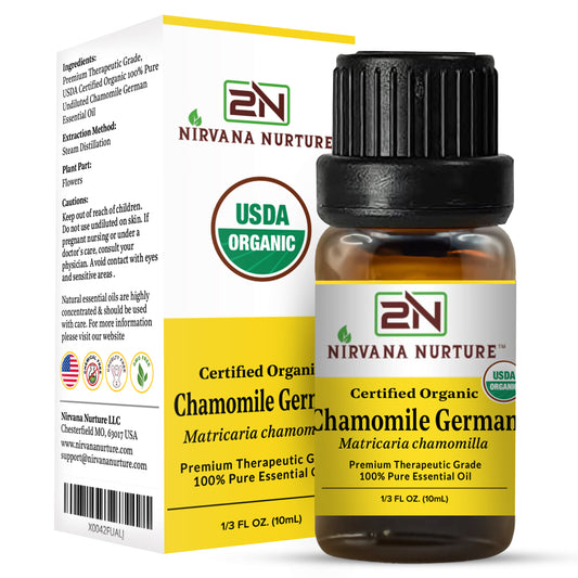 Chamomile German Essential Oil USDA Certified Organic, 100% Pure Natural Premium Grade, Undiluted