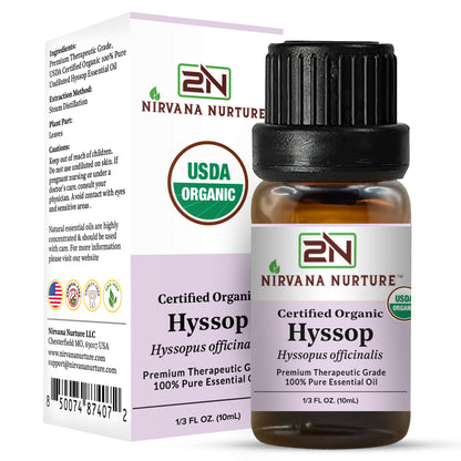 Hyssop Essential Oil USDA Certified Organic, 100% Pure Natural Premium Grade, Undiluted