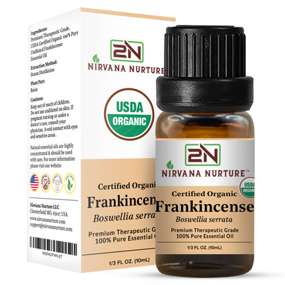 Frankincense Essential Oil USDA Certified Organic, 100% Pure Natural Premium Grade, Undiluted