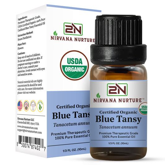 Blue Tansy Essential Oil USDA Certified Organic, 100% Pure Natural Premium Grade, Undiluted