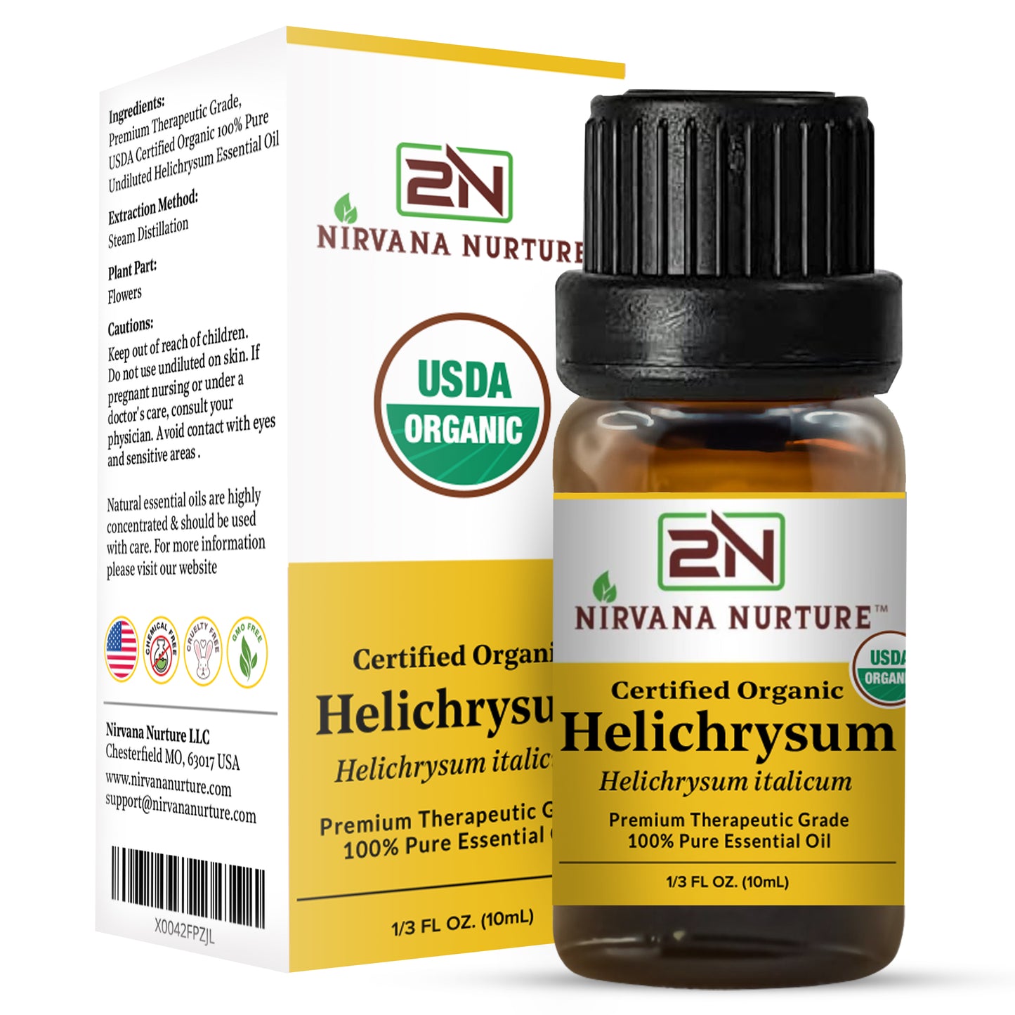 Helichrysum Essential Oil USDA Certified Organic, 100% Pure Natural Premium Grade, Undiluted
