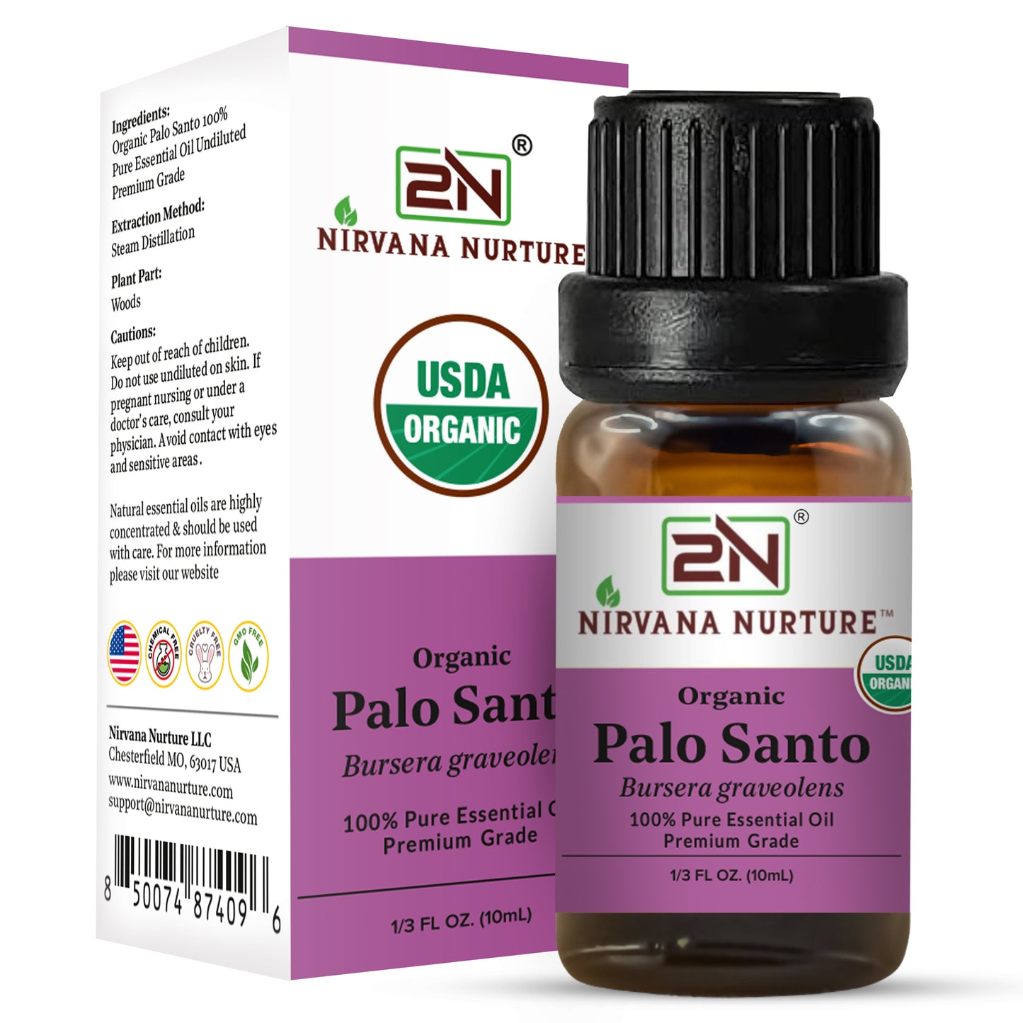 Organic Palo Santo Essential Oil – 100% Pure, Undiluted | Nirvana Nurture