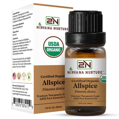 Allspice Essential Oil USDA Certified Organic, 100% Pure Natural Premium Grade, Undiluted
