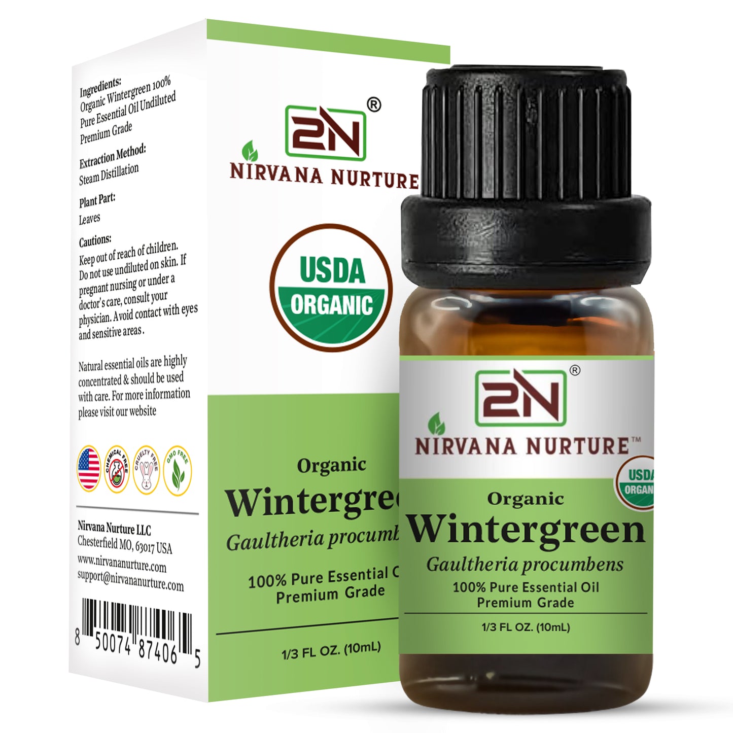Organic Wintergreen Essential Oil – 100% Pure, Undiluted | Nirvana Nurture