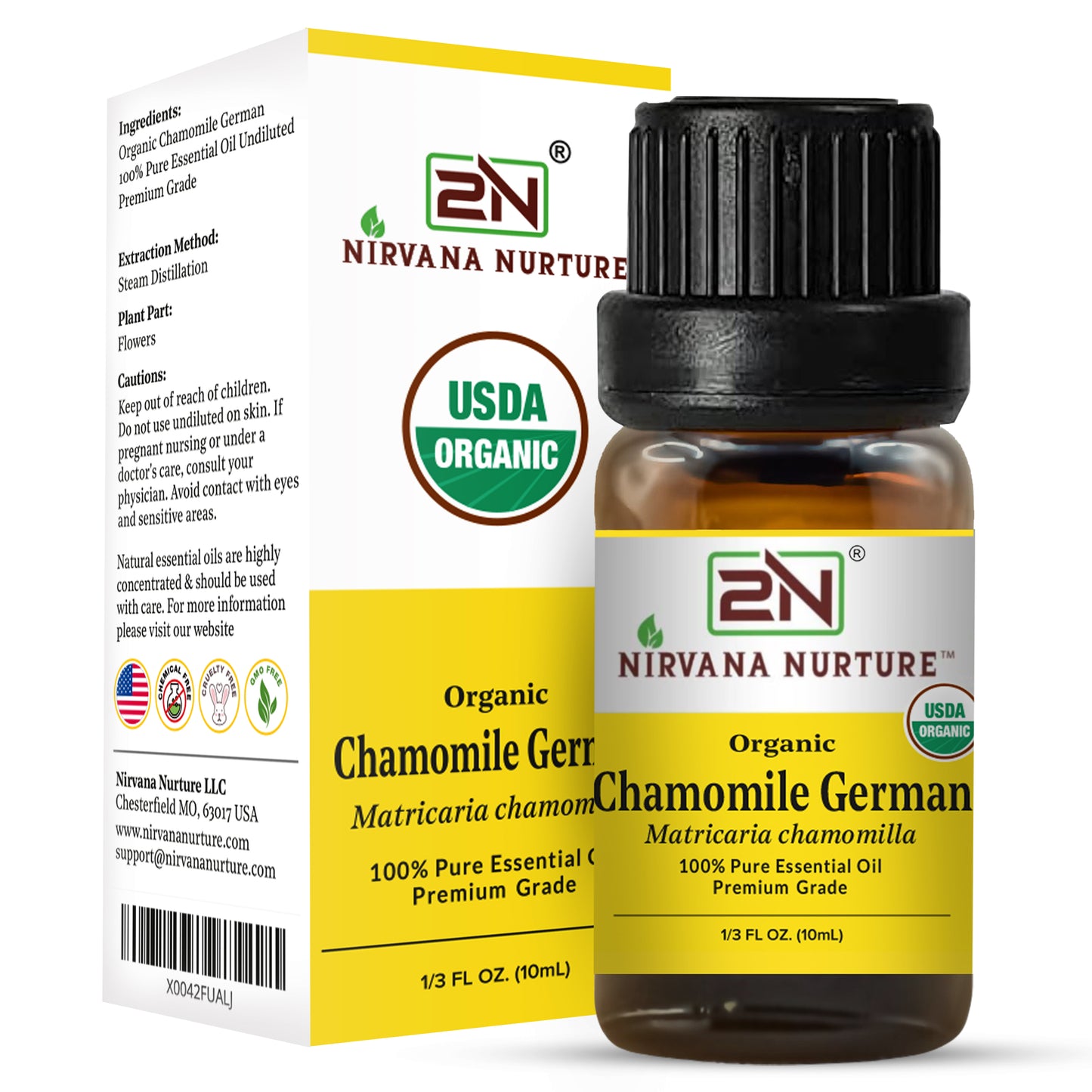 Organic Chamomile German Essential Oil – 100% Pure, Undiluted | Nirvana Nurture