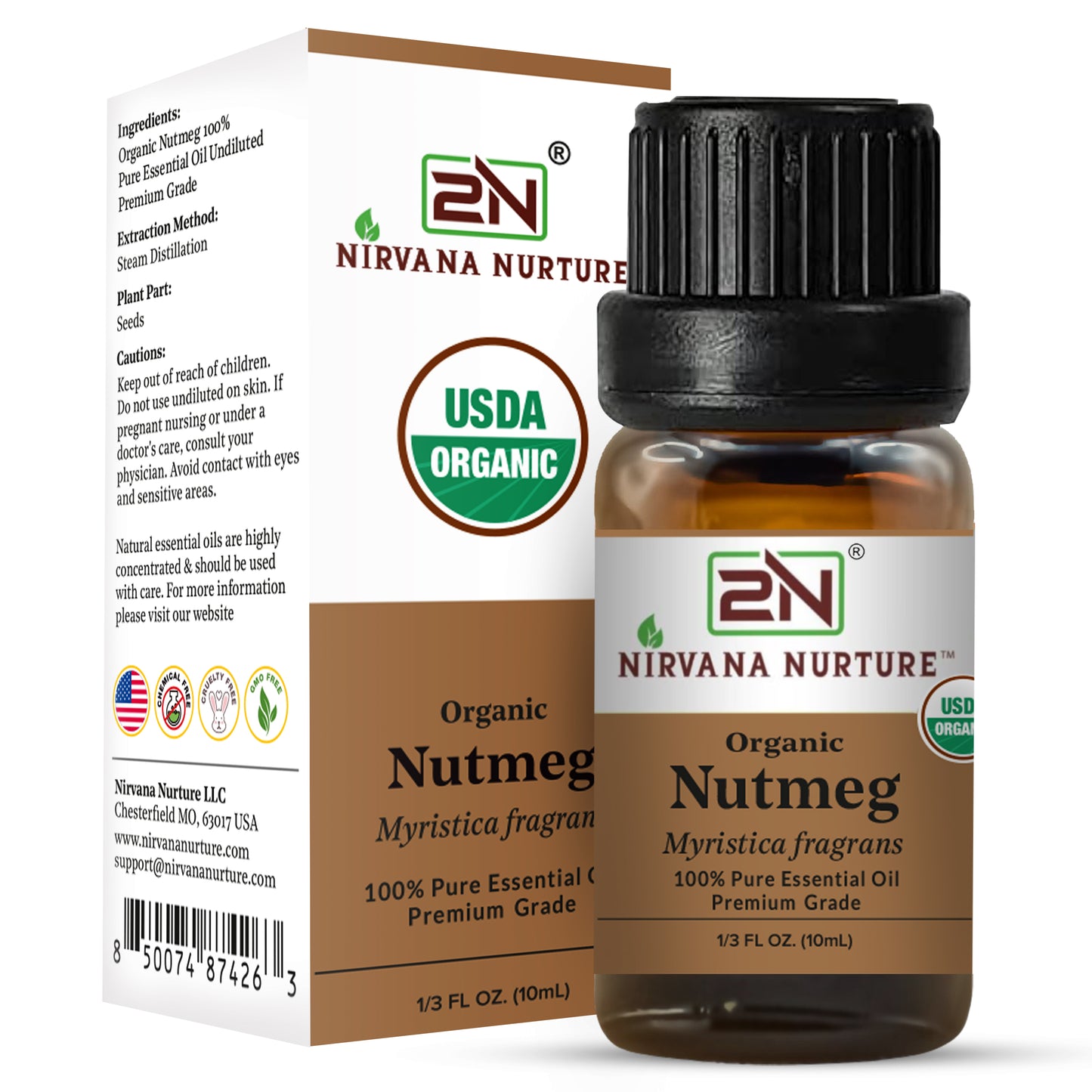 Organic Nutmeg Essential Oil – 100% Pure, Undiluted | Nirvana Nurture