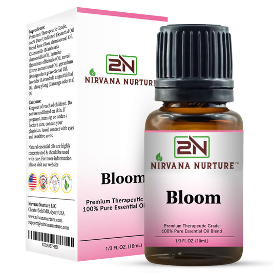 Nirvana Nurture Bloom Blend 100% Pure Natural Premium Grade, Undiluted, Ease Stress, Aromatherapy, Mood Booster, Calm & Relax Mind