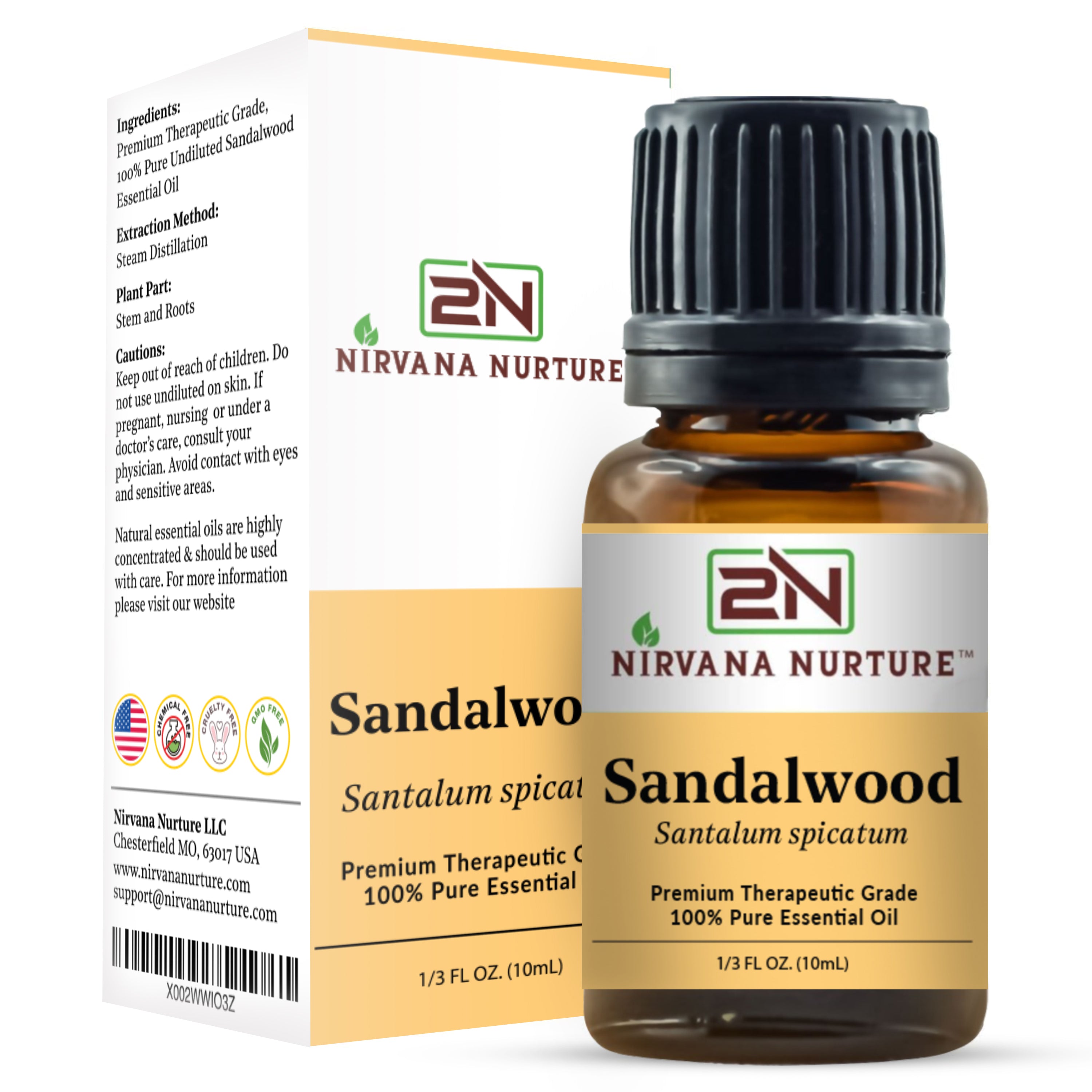 Sandalwood Essential Oil 100% Pure Premium Natural Therapeutic Grade, Undiluted