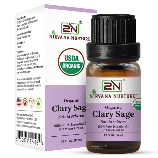 Organic Clary Sage Essential Oil – 100% Pure, Undiluted | Nirvana Nurture