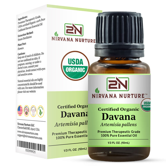 Davana Essential Oil USDA Certified Organic, 100% Pure Natural Premium Grade, Undiluted