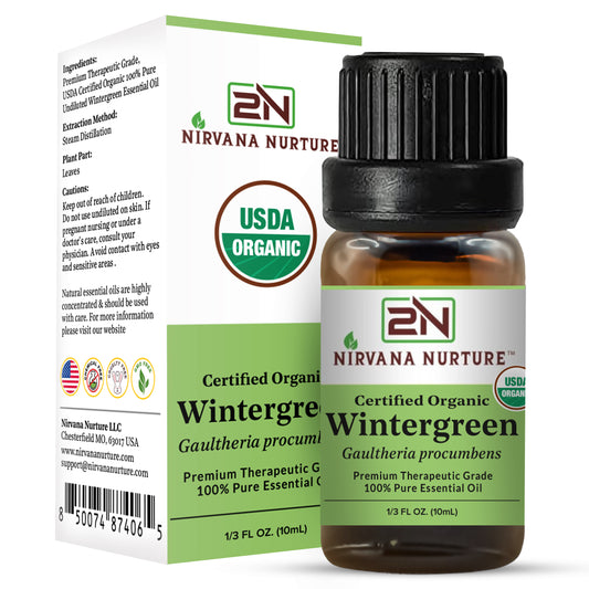 Wintergreen Essential Oil USDA Certified Organic, 100% Pure Natural Premium Grade, Undiluted