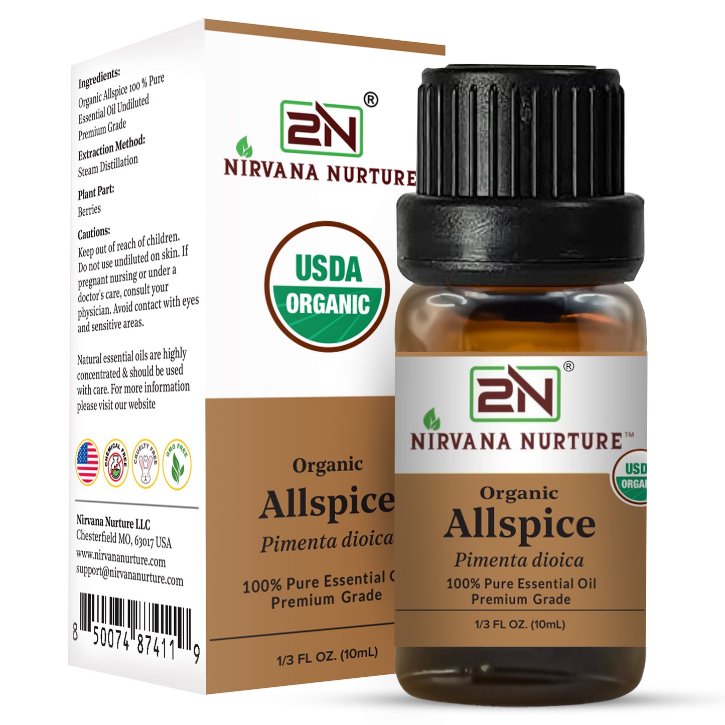 Organic Allspice Essential Oil – 100% Pure, Undiluted | Nirvana Nurture
