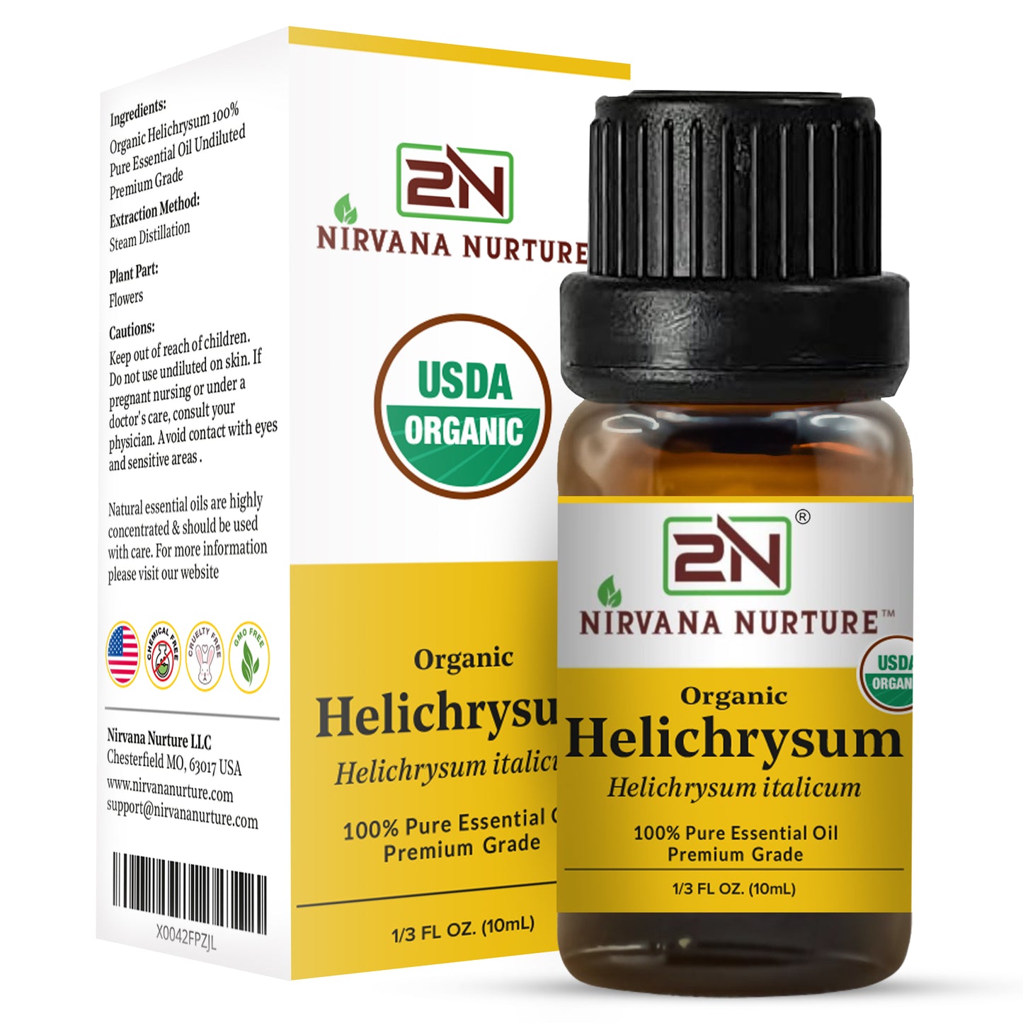 Organic Helichrysum Essential Oil – 100% Pure, Undiluted | Nirvana Nurture