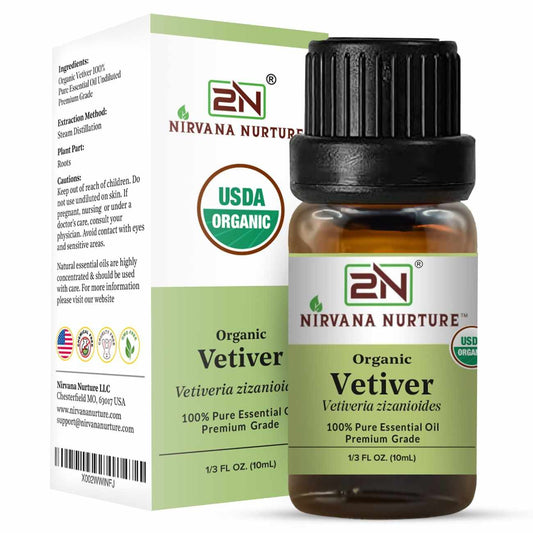 Organic Vetiver Essential Oil – 100% Pure, Undiluted | Nirvana Nurture