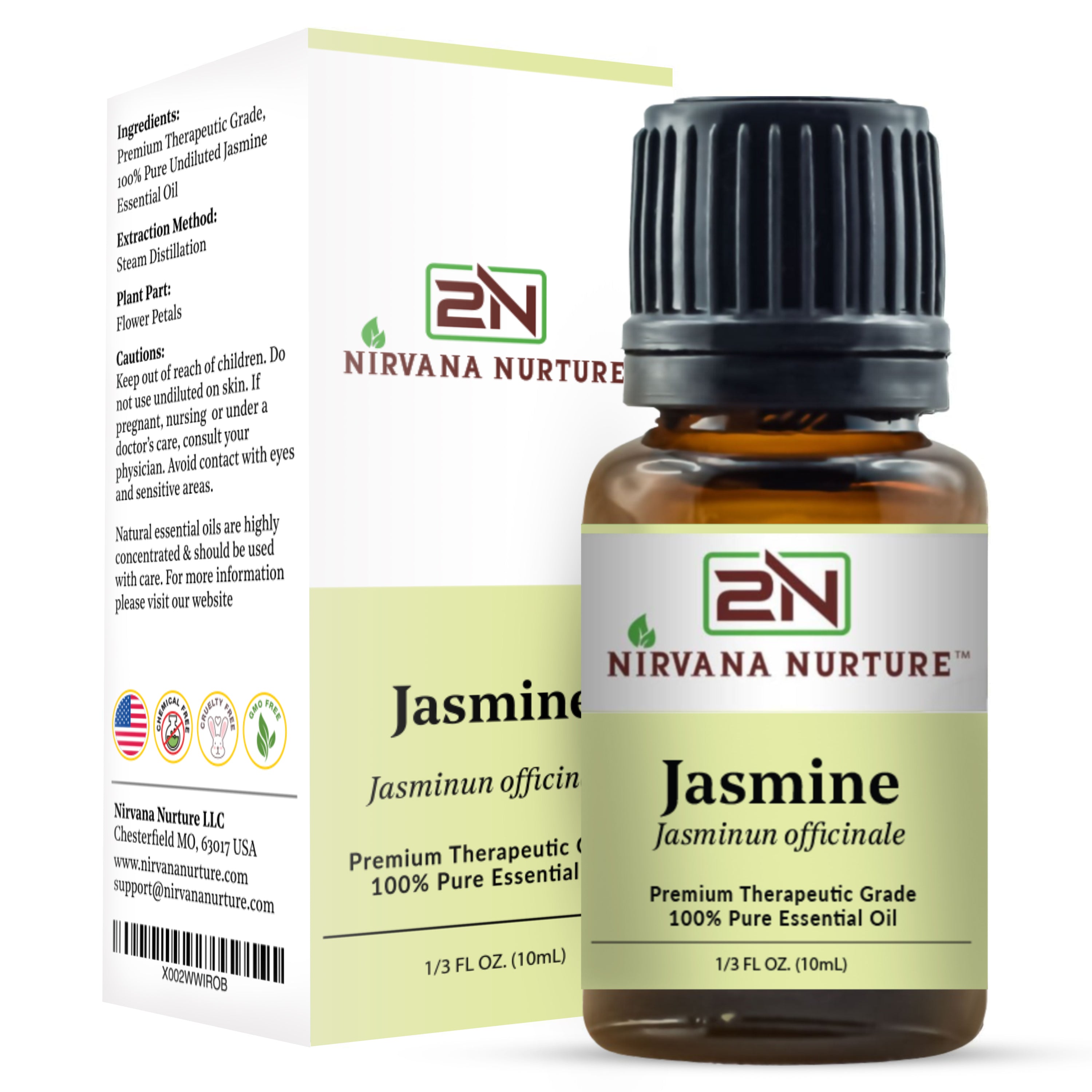 Jasmine Essential Oil 100% Pure Premium Natural Therapeutic Grade, Undiluted