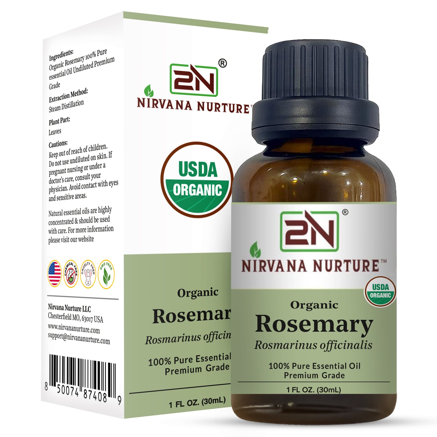 Organic Rosemary Essential Oil – 100% Pure, Undiluted, 30ml | Nirvana Nurture