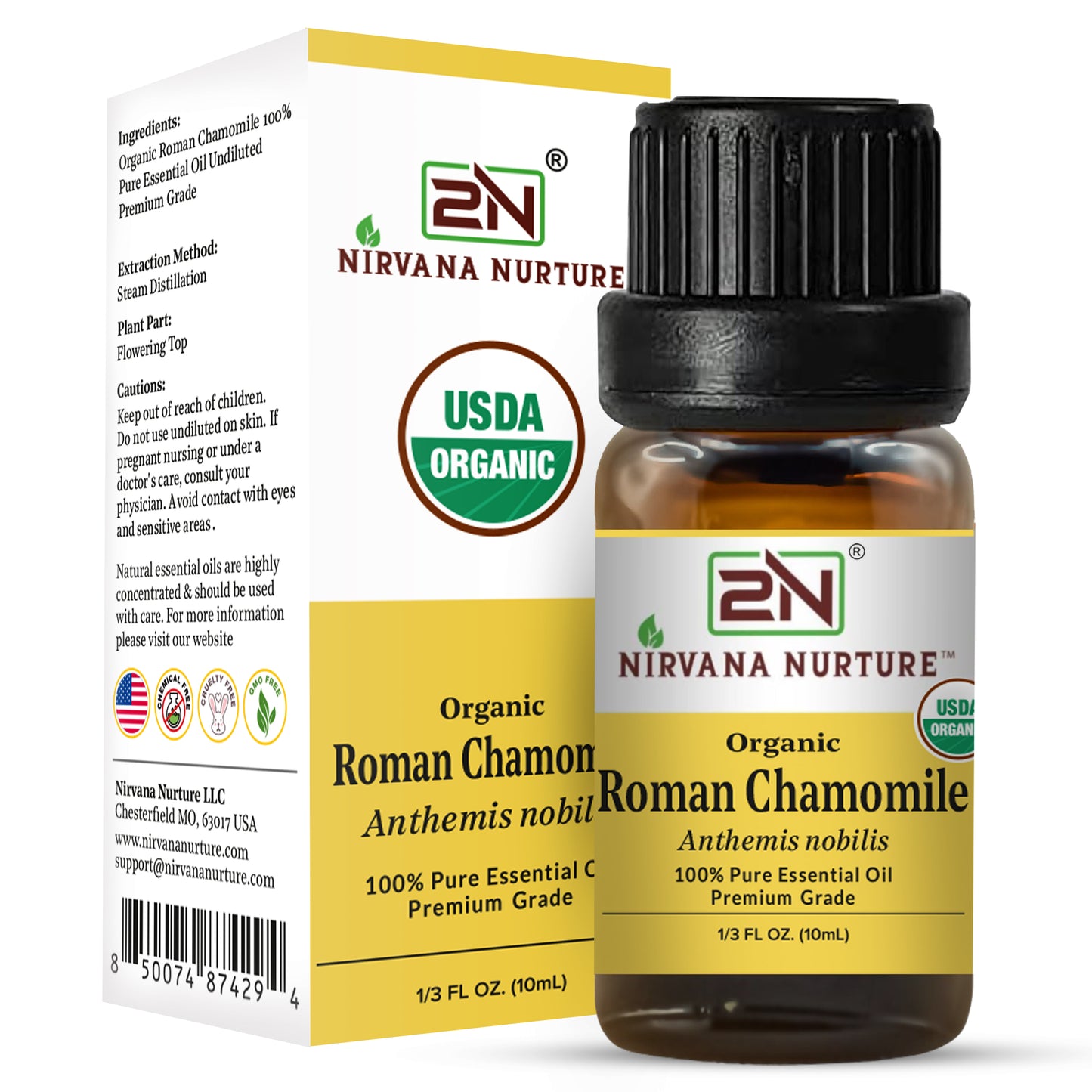 Organic Roman Chamomile Essential Oil – 100% Pure, Undiluted | Nirvana Nurture