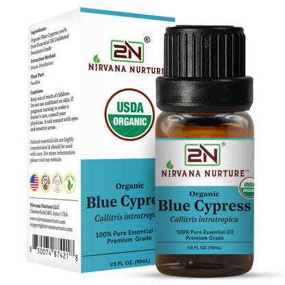 Organic Blue Cypress Essential Oil – 100% Pure, Undiluted | Nirvana Nurture