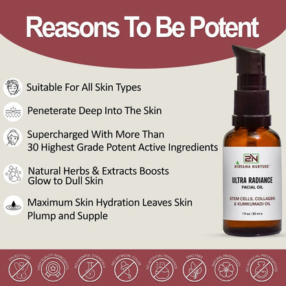 Ultra Radiance Glow Face Oil: Radiant Skin Booster, Firmness & Deep Moisture