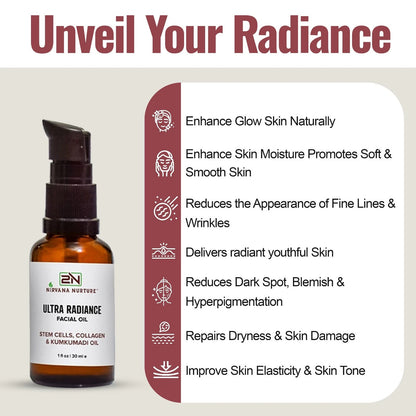 Ultra Radiance Glow Face Oil: Radiant Skin Booster, Firmness & Deep Moisture