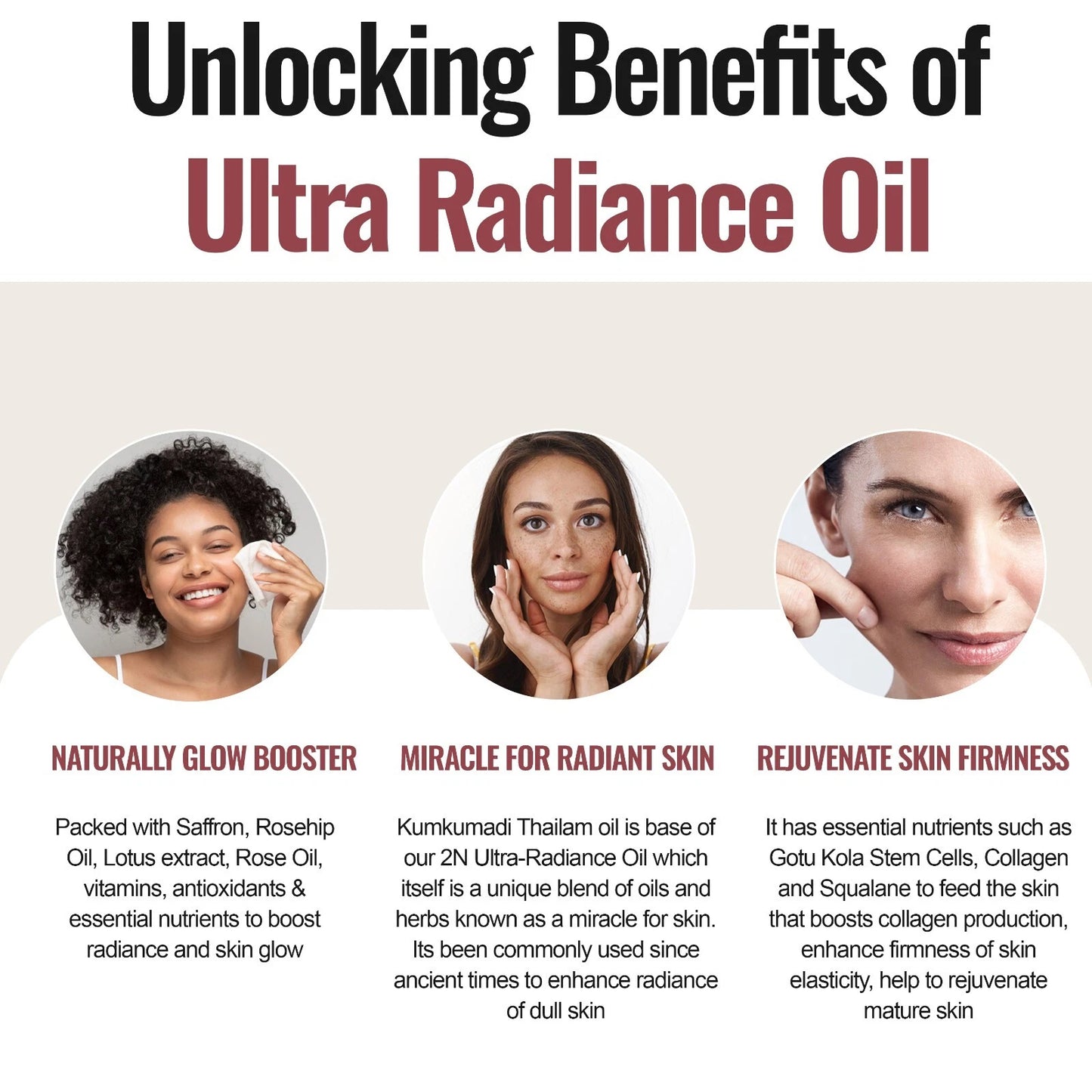 Ultra Radiance Glow Face Oil: Radiant Skin Booster, Firmness & Deep Moisture