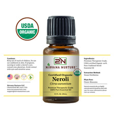 Organic Neroli Essential Oil | USDA Certified | 100% Pure