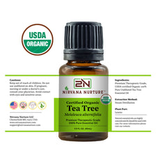 100% Pure Organic Tea Tree Essential Oil | USDA Certified